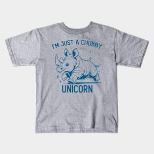 I'm Just A Chubby Unicorn - Rhino Unicorn Kids T-Shirt